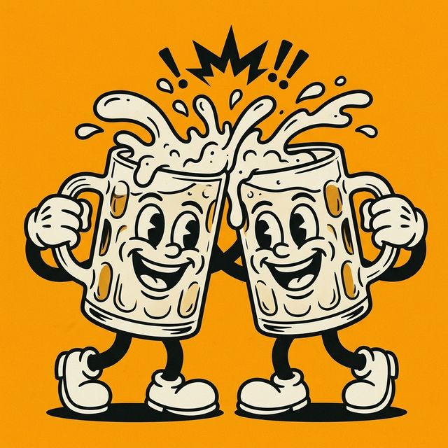 Mascotas brindando